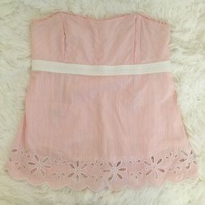 Lilly Pulitzer Sleeveless Top Scalloped Edge Small